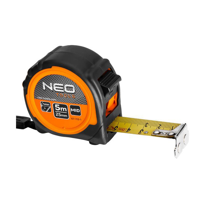 Coiled Steel Magnetic Tape Measure 5m X 25mm