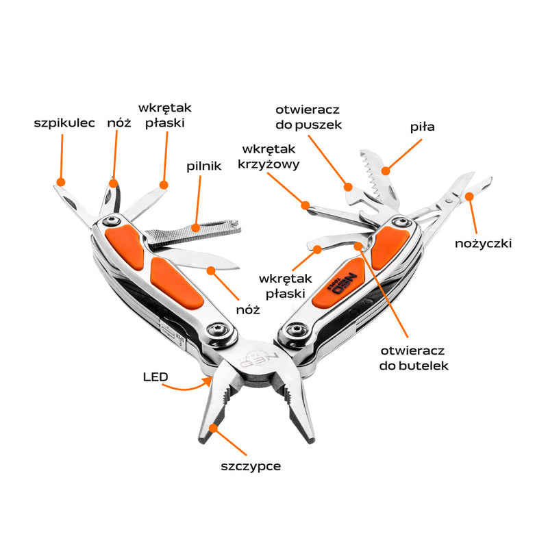 12 Function Multi Tool With LED And Case