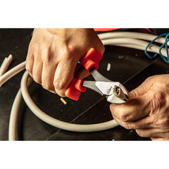 Big head diagonal plier VDE 180mm (7") crv polished