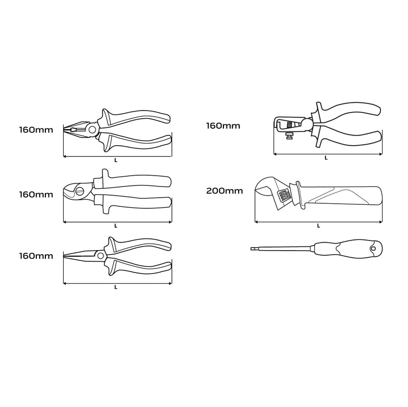 Electricians Kit in Case 13 pc