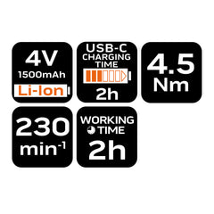 4v Li-Ion Screwdriver USB-C