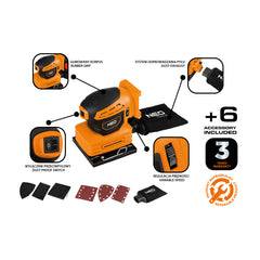 3in1 Orbital Sander 18v  No Battery