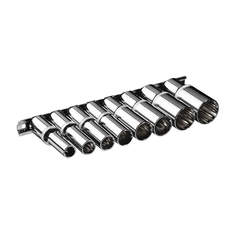 8pcs 1/2" Deep Spherical Spline Socket Set