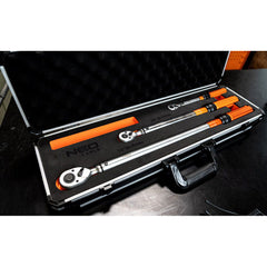 Double-click torque wrench set 3 pcs - 1/4, 3/8, 1/2