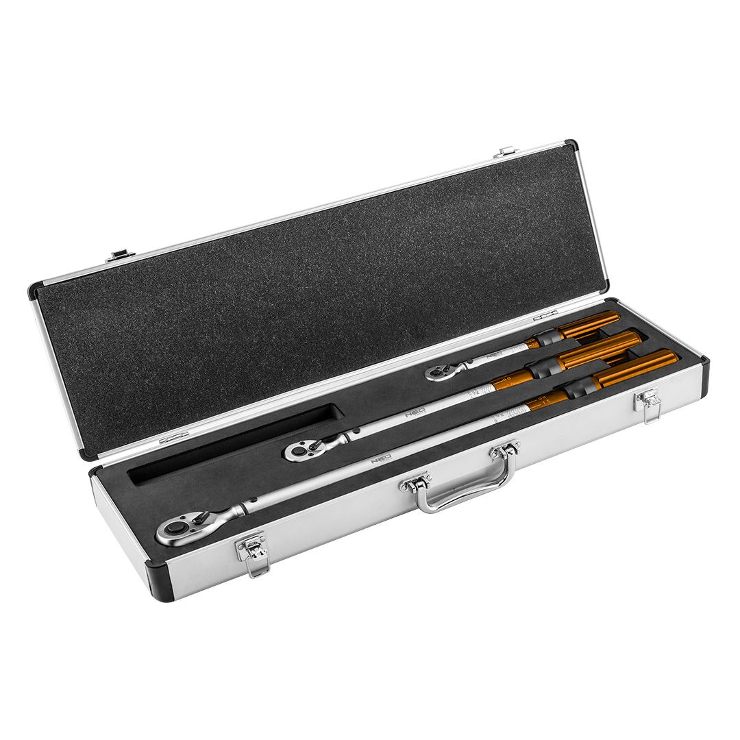 Double-click torque wrench set 3 pcs - 1/4, 3/8, 1/2