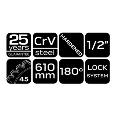1/2" Ratchet Breaker Bar 610Mm