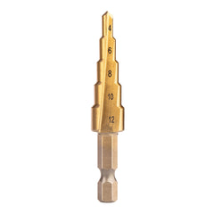 HSS TiN Step Drill Bit Set 3-20mm Hex 3pc