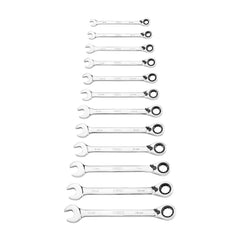 Ratchet and Combi Spanner Set of 12 pieces 8 - 19mm soft case
