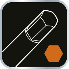 Hex keys with handle sizes: 1.5 2 2.5 3 4 5 6 8mm