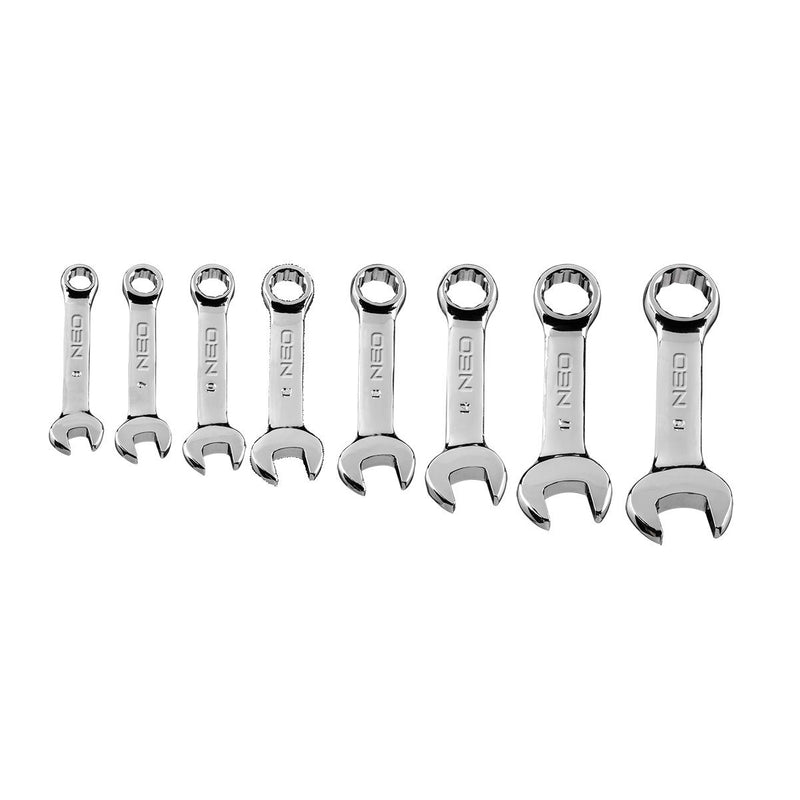 8pc Combination Spanners Set short 8-19mm