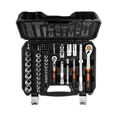 Socket Set 73 pc Set 1/2" and 1/4" Crv