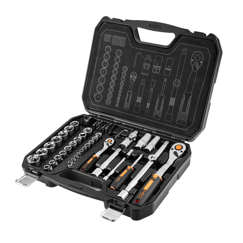 Socket Set 73 pc Set 1/2" and 1/4" Crv