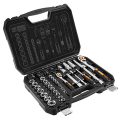 Socket Set 73 pc Set 1/2" and 1/4" Crv