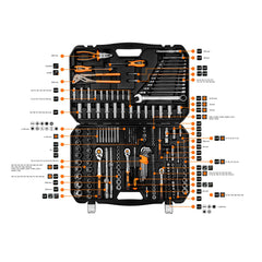 Socket Set 233pc Set 1/4" 3/8" and 1/2"