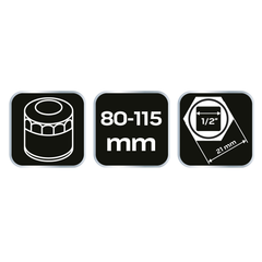 Automatic oil filter wrench 80 - 115 mm