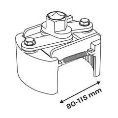 Automatic oil filter wrench 80 - 115 mm