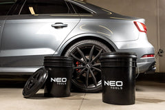 Bucket with separator and cap