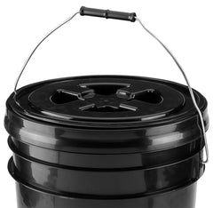 Bucket with separator and cap