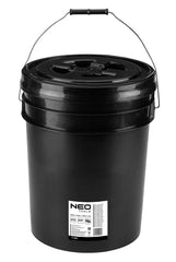 Bucket with separator and cap