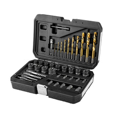 Set for broken screws (with drill bits and screw extractor), 40 items