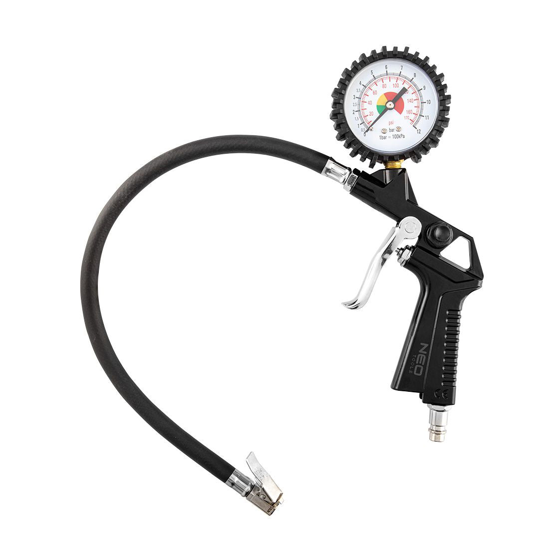 Inflating Gun with Manometer 300mm Hose