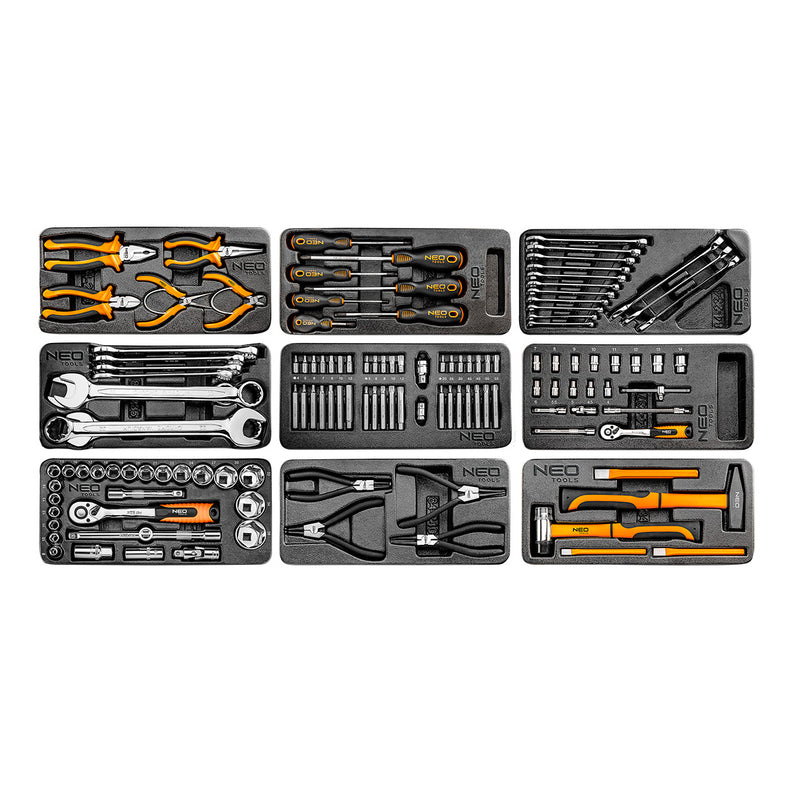 Workshop cabinet 7 drawers + 129 tools