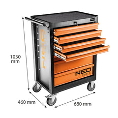 Workshop cabinet 7 drawers + 129 tools