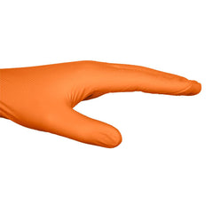 Perforated Nitrile Gloves - Orange 50 pieces