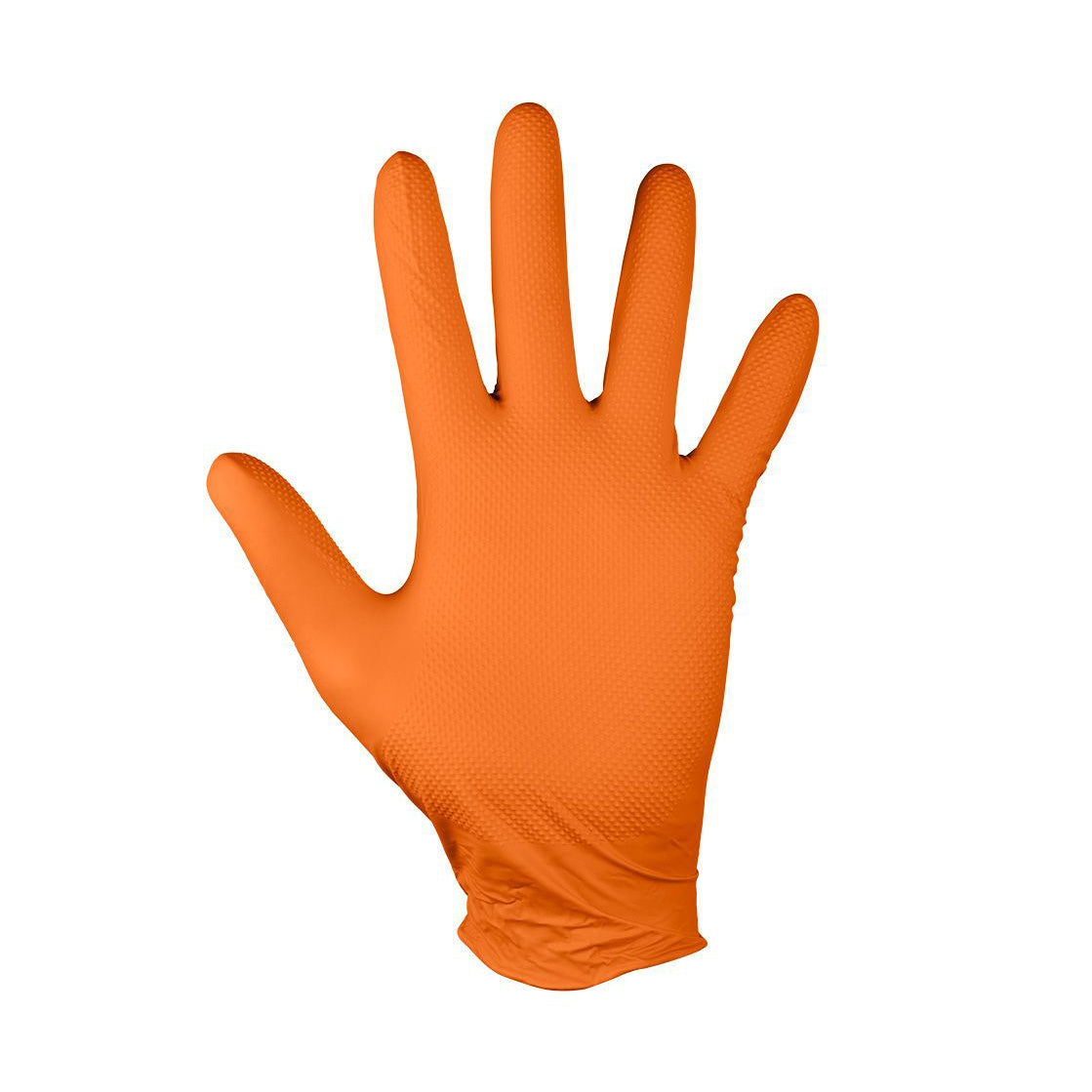 Perforated Nitrile Gloves - Orange 50 pieces