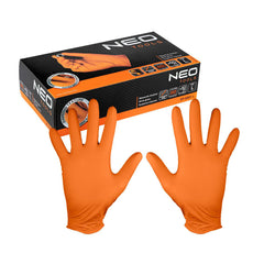 Perforated Nitrile Gloves - Orange 50 pieces