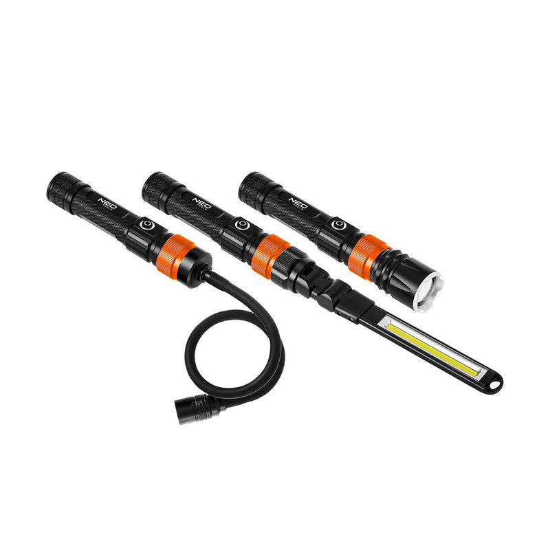 3 in 1 Lamp - Moveable Head Flexible Head and Flashlight